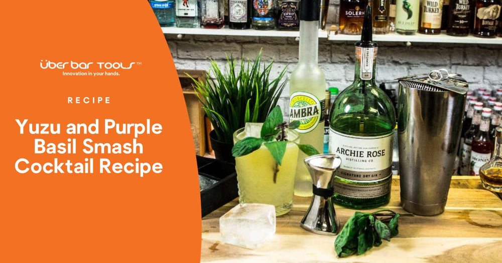 Yuzu and Purple Basil Smash Cocktail Recipe