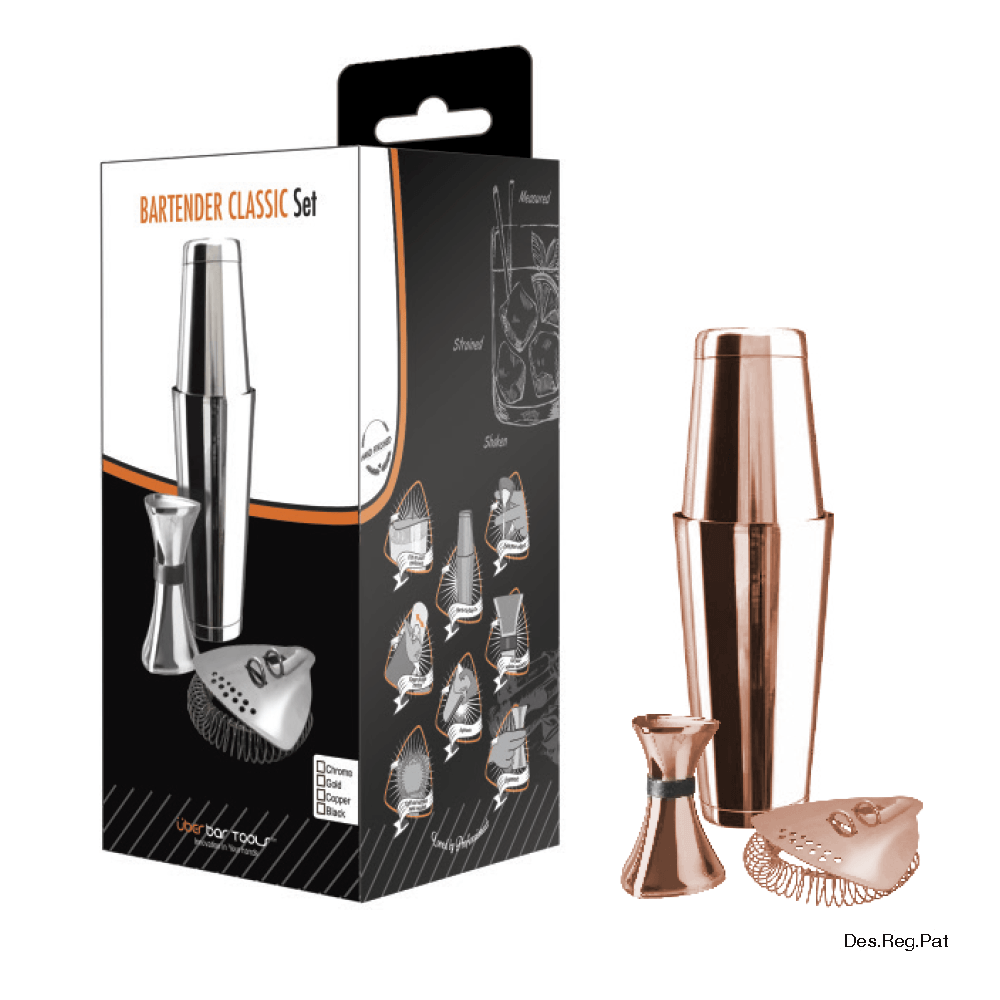 Bartender Classic Set Copper (Incl. Boston & Toby Tin w/ Weighted Base) - Überbartools™